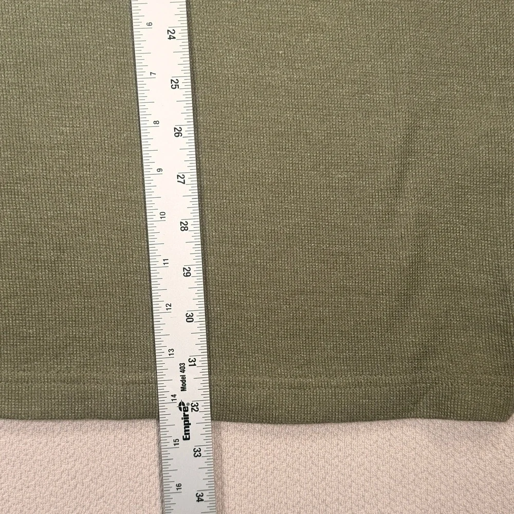 Chaps Ralph Lauren V-Neck Pullover XL Men Olive Green Sleeve Pocket Cotton